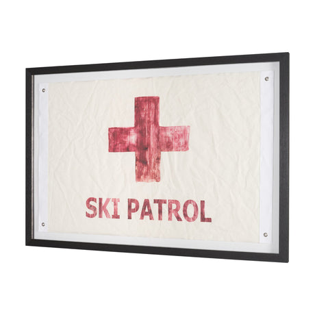 Ski Patrol by Mercana Studio Hand-Embellished Textured Framed Artwork Matted under Glass from Mercana - Luna Furniture