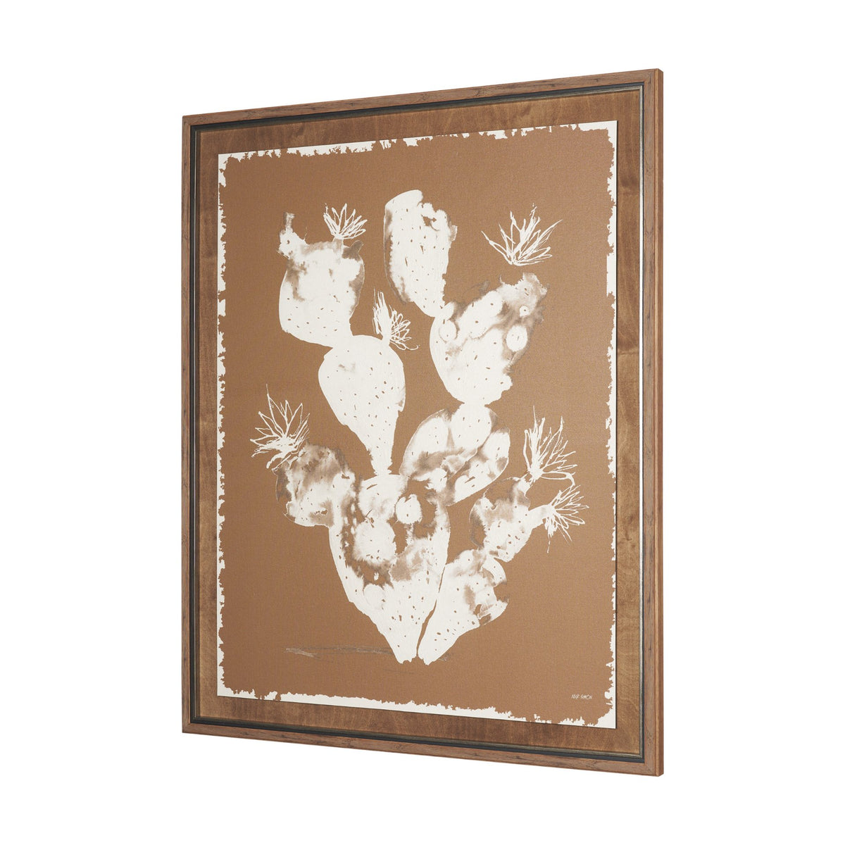 Solar Cactus - Sienna by Nick Simon Hand-Embellished Textured Framed Artwork Matted under Glass from Mercana - Luna Furniture