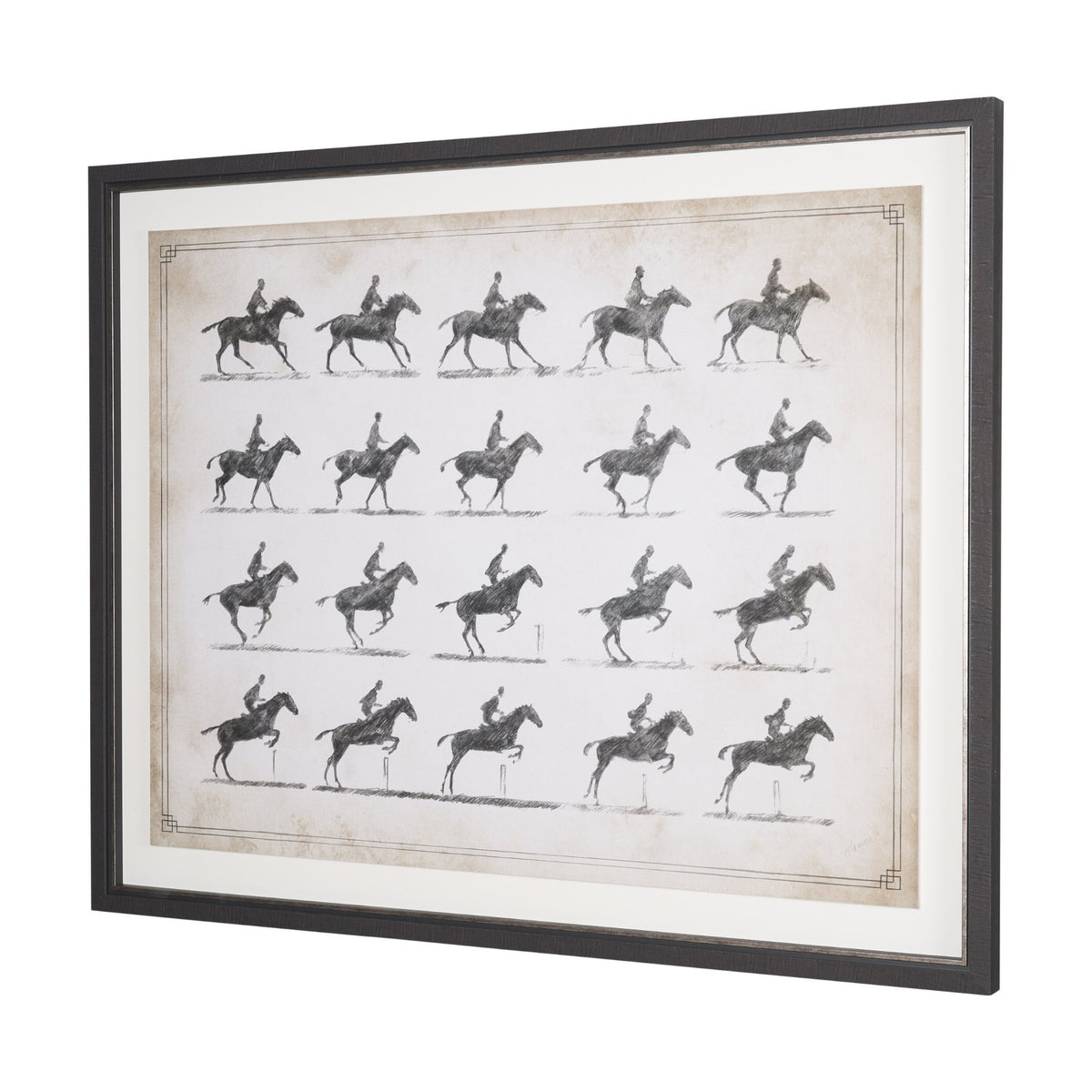 Running & Jumping by Mercana Studio Hand-Embellished Framed Artwork Matted under Glass from Mercana - Luna Furniture