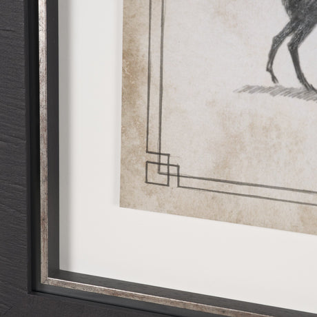 Running & Jumping by Mercana Studio Hand-Embellished Framed Artwork Matted under Glass from Mercana - Luna Furniture