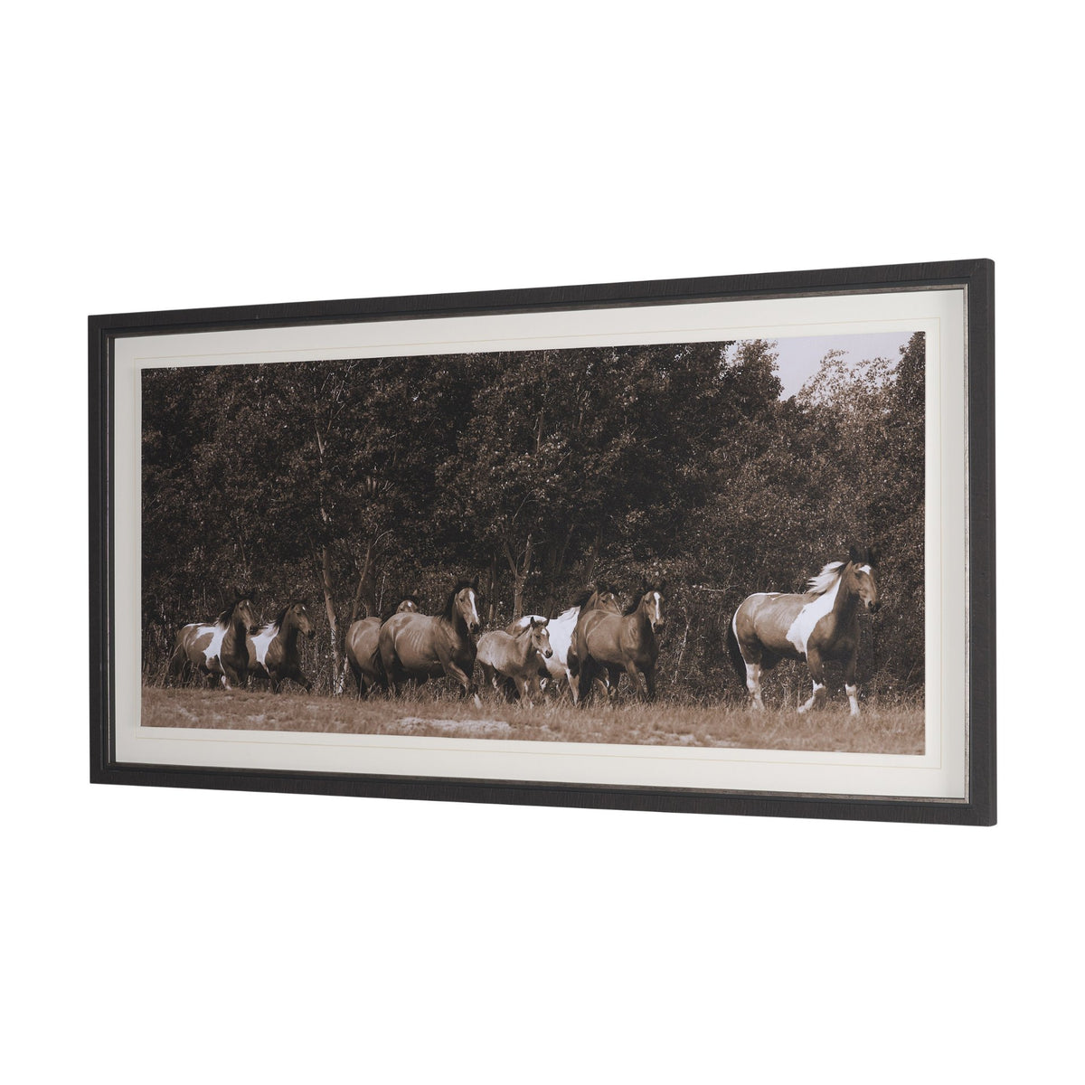 The Painted Herd by Chad Mackay Textured Framed Photo Print Matted under Glass from Mercana - Luna Furniture
