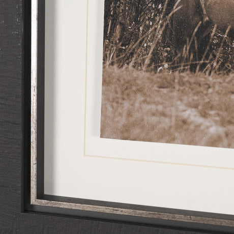 The Painted Herd by Chad Mackay Textured Framed Photo Print Matted under Glass from Mercana - Luna Furniture