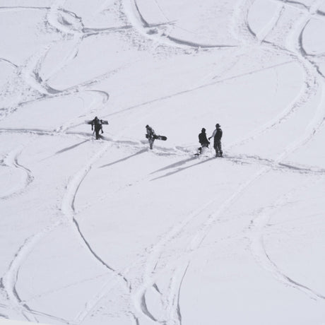 Skiers on Winter Slope by Anita Palceska Textured Framed Photo Print Matted under Glass from Mercana - Luna Furniture
