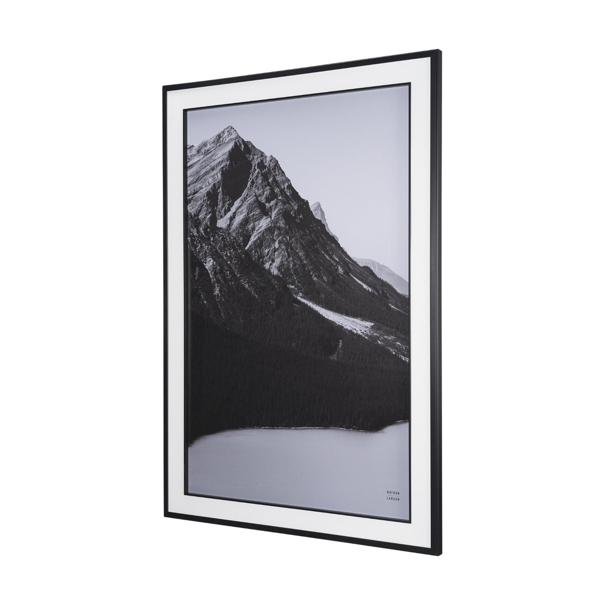 Mountain Mamma BW by Nathan Larson Textured Framed Photo Print Matted under Glass from Mercana - Luna Furniture