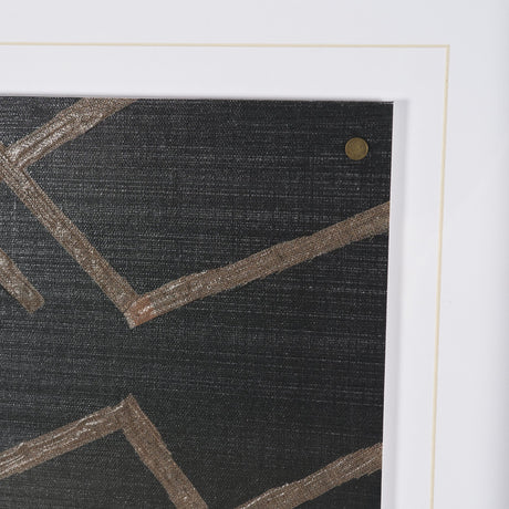 Fabric Fusion - Garisan by Maja Gunnarsdottir Textured Framed Artwork Matted under Glass from Mercana - Luna Furniture
