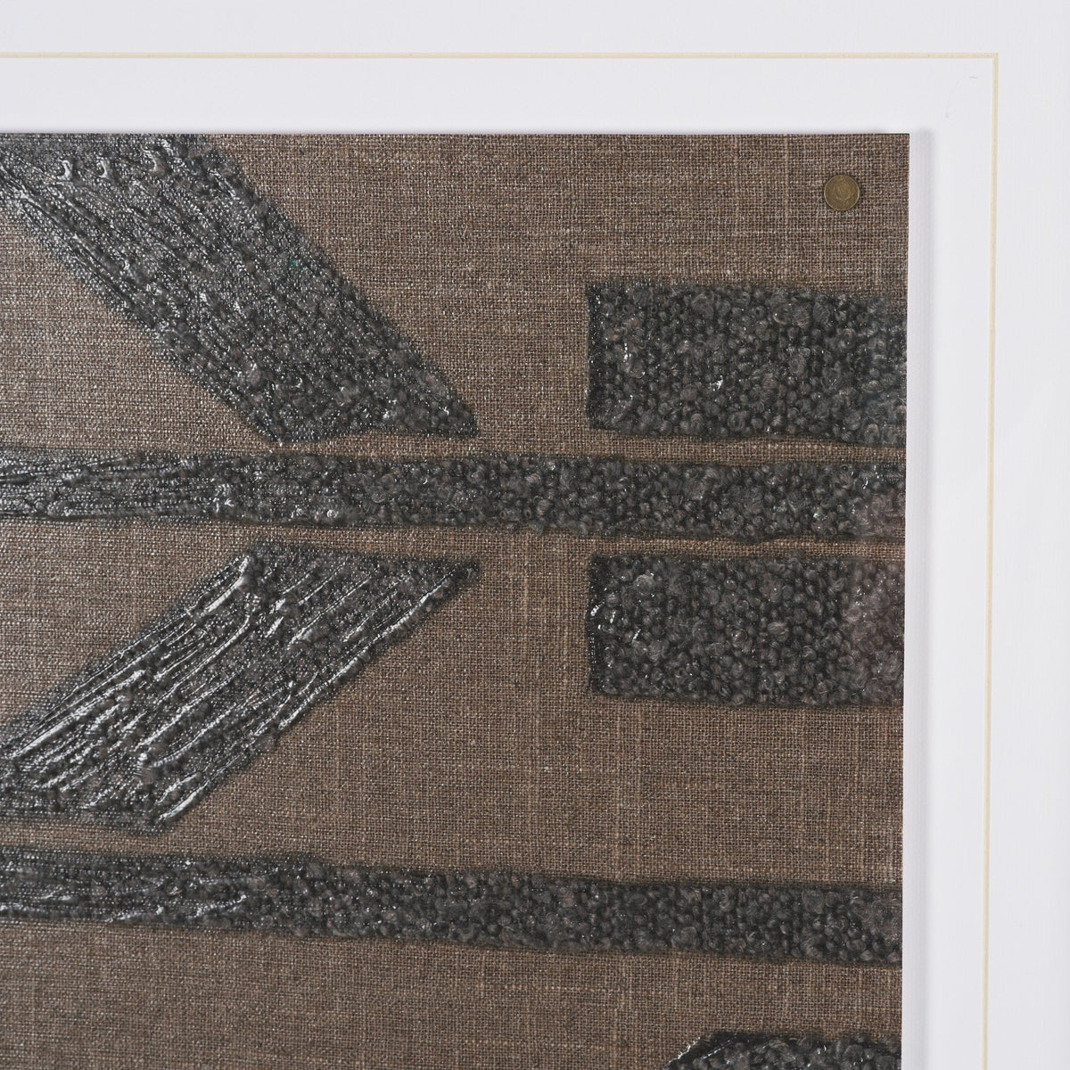 Fabric Fusion - Bentuk by Maja Gunnarsdottir Textured Framed Artwork Matted under Glass from Mercana - Luna Furniture