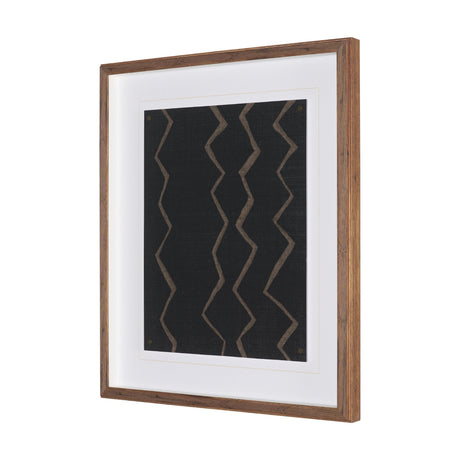 Fabric Fusion - Zig Zag by Maja Gunnarsdottir Textured Framed Artwork Matted under Glass from Mercana - Luna Furniture