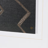 Fabric Fusion - Zig Zag by Maja Gunnarsdottir Textured Framed Artwork Matted under Glass from Mercana - Luna Furniture