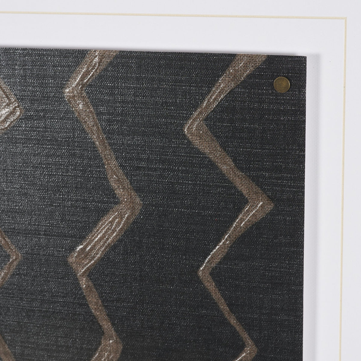 Fabric Fusion - Zig Zag by Maja Gunnarsdottir Textured Framed Artwork Matted under Glass from Mercana - Luna Furniture