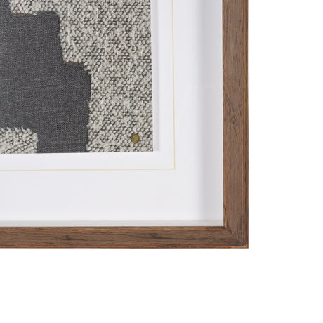 Fabric Fusion - Blok by Maja Gunnarsdottir Textured Framed Artwork Matted under Glass from Mercana - Luna Furniture