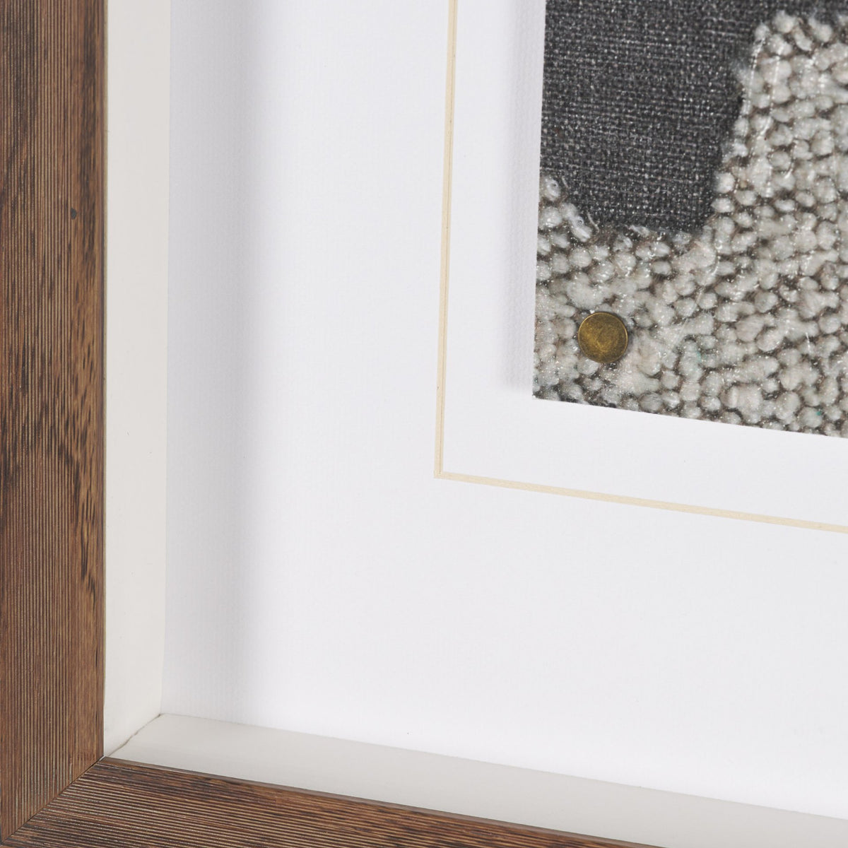 Fabric Fusion - Blok by Maja Gunnarsdottir Textured Framed Artwork Matted under Glass from Mercana - Luna Furniture