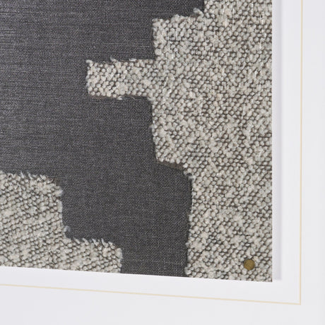 Fabric Fusion - Blok by Maja Gunnarsdottir Textured Framed Artwork Matted under Glass from Mercana - Luna Furniture