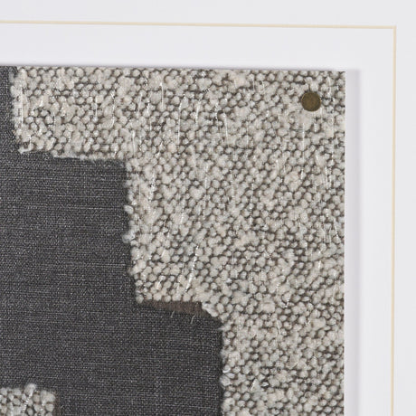 Fabric Fusion - Blok by Maja Gunnarsdottir Textured Framed Artwork Matted under Glass from Mercana - Luna Furniture