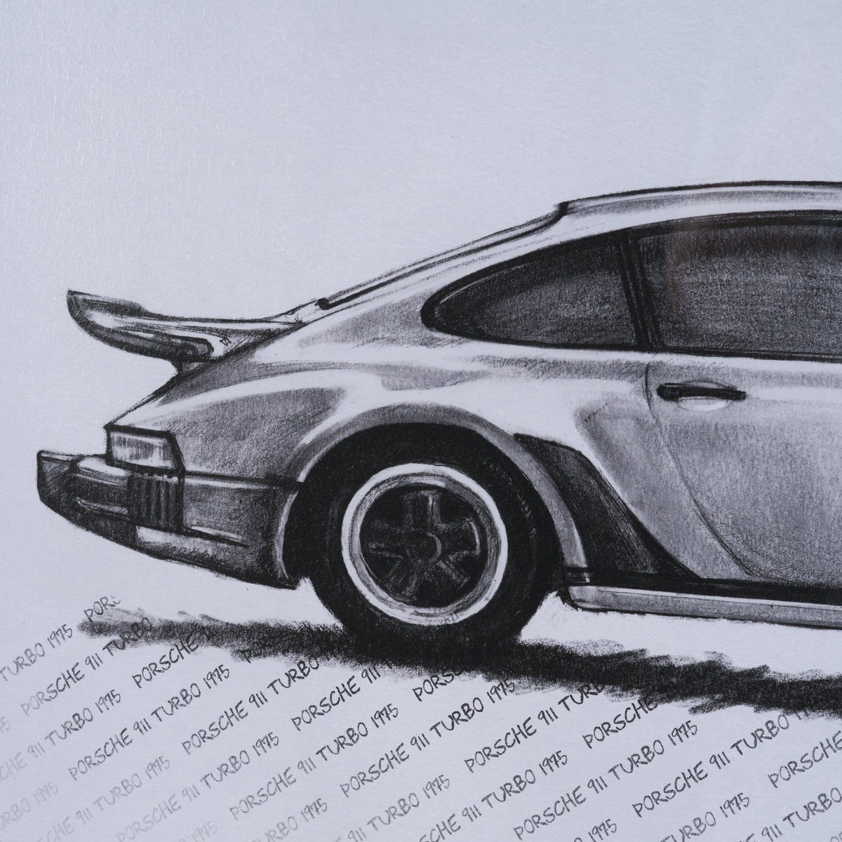 1975 911 Turbo by Mercana Studio Textured Framed Artwork Matted under Glass from Mercana - Luna Furniture