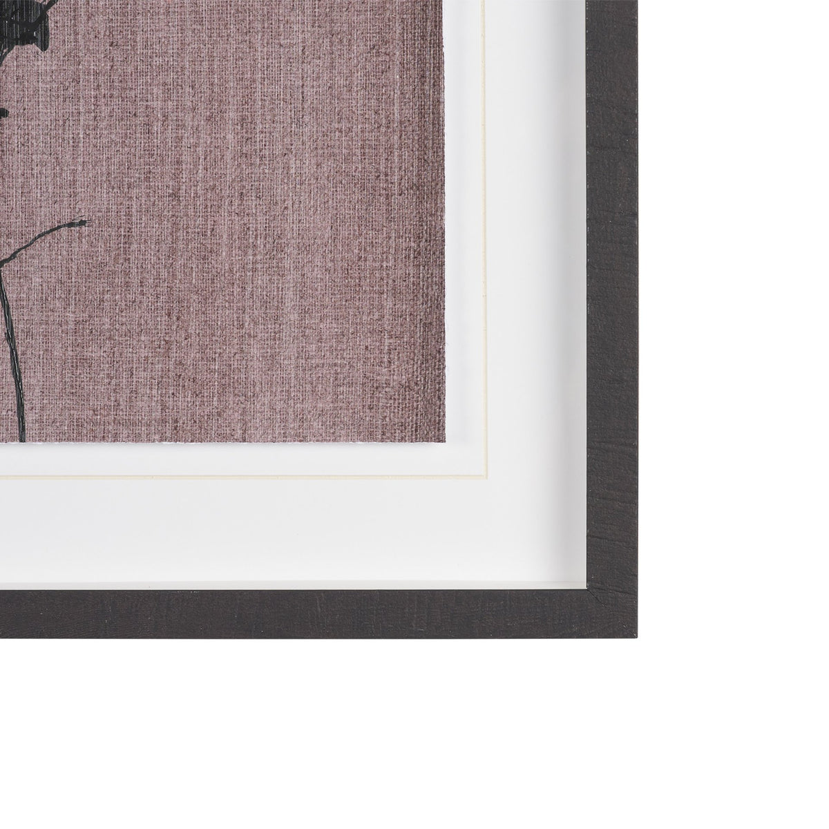 Black Botanical Silhouette by Cartissi Hand-Embellished Textured Framed Artwork Matted under Glass from Mercana - Luna Furniture