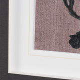 Black Botanical Silhouette by Cartissi Hand-Embellished Textured Framed Artwork Matted under Glass from Mercana - Luna Furniture