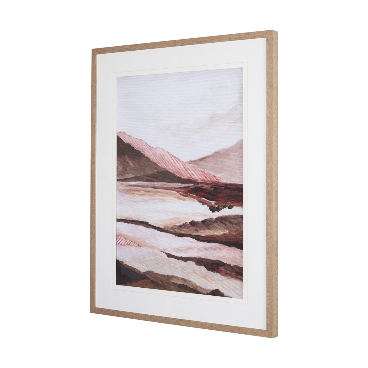 Terracotta Mountain Vista by Nikita Jariwala Textured Framed Artwork Matted under Glass from Mercana - Luna Furniture