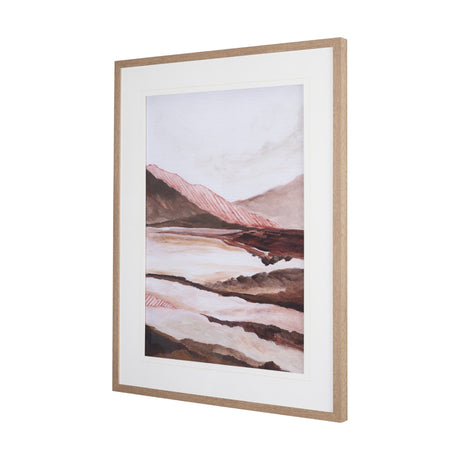 Terracotta Mountain Vista by Nikita Jariwala Textured Framed Artwork Matted under Glass from Mercana - Luna Furniture