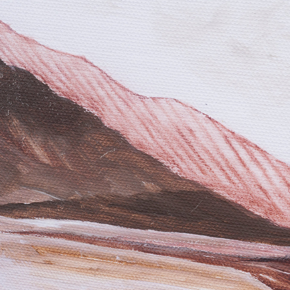 Terracotta Mountain Vista by Nikita Jariwala Textured Framed Artwork Matted under Glass from Mercana - Luna Furniture