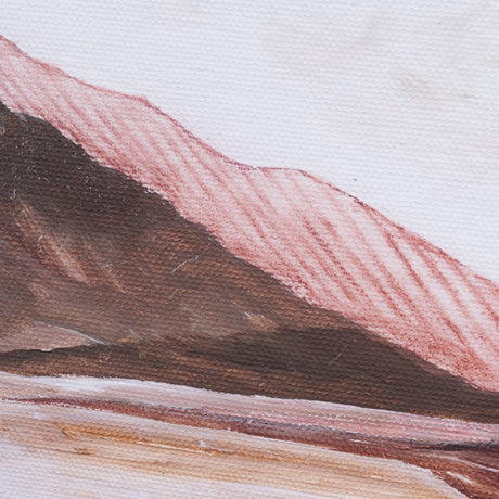 Terracotta Mountain Vista by Nikita Jariwala Textured Framed Artwork Matted under Glass from Mercana - Luna Furniture