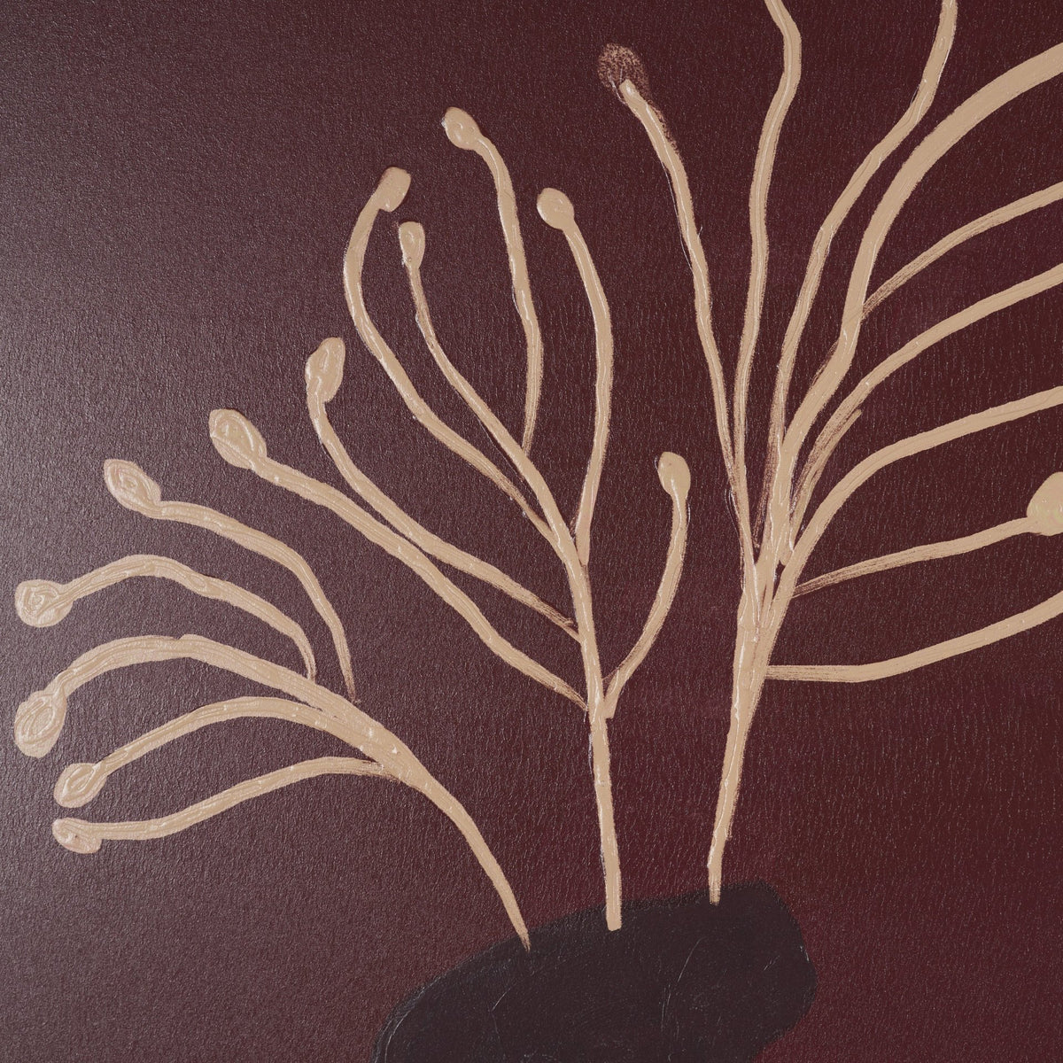 Minimalist Vase Plant by The Art Concept Hand-Embellished Textured Framed Artwork Matted from Mercana - Luna Furniture