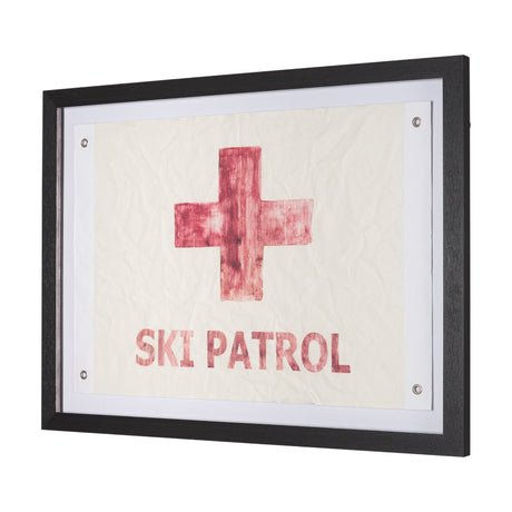 Ski Patrol by Mercana Studio Hand-Embellished Textured Framed Artwork Matted under Glass from Mercana - Luna Furniture