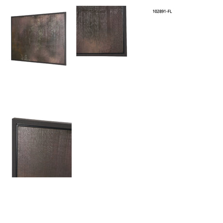 Moody Dark Brown Rustic Landscape by Josie George Textured Framed Canvas Artwork from Mercana - Luna Furniture