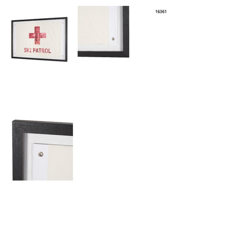 Ski Patrol by Mercana Studio Hand-Embellished Textured Framed Artwork Matted under Glass from Mercana - Luna Furniture