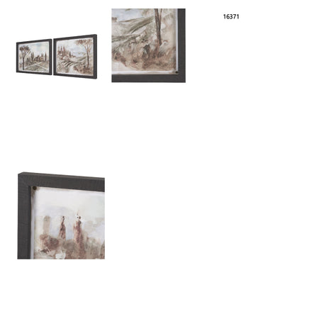 Fields & Rows by Mercana Studio Textured Framed Artwork Matted under Glass (Set of 2) from Mercana - Luna Furniture