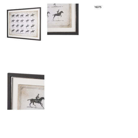 Running & Jumping by Mercana Studio Hand-Embellished Framed Artwork Matted under Glass from Mercana - Luna Furniture