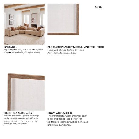 Apres Ski by Mercana Studio Hand-Embellished Textured Framed Artwork Matted under Glass from Mercana - Luna Furniture