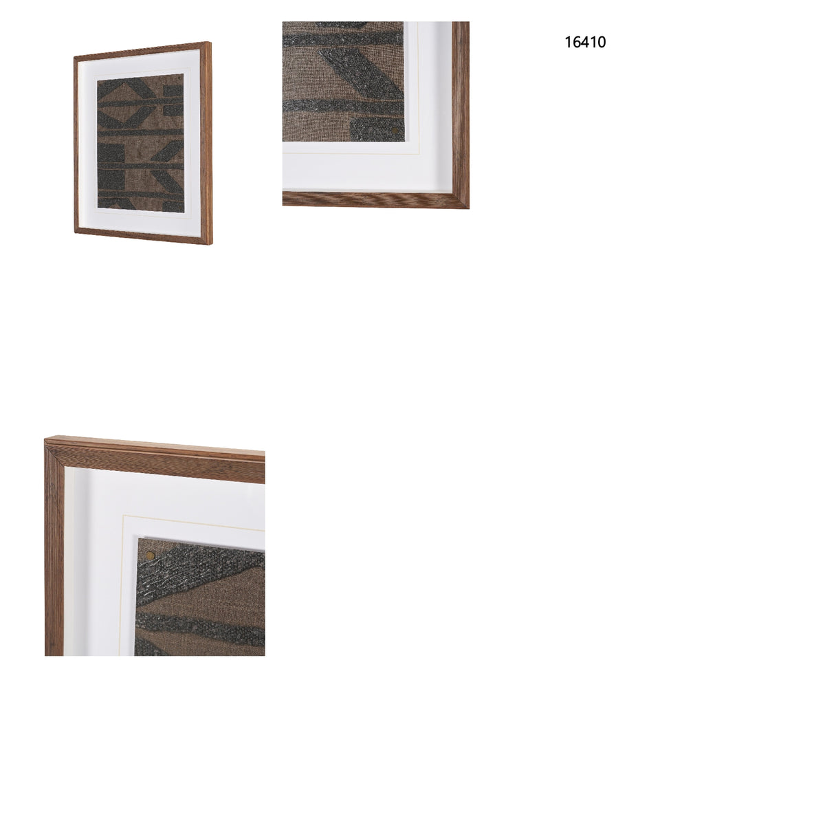 Fabric Fusion - Bentuk by Maja Gunnarsdottir Textured Framed Artwork Matted under Glass from Mercana - Luna Furniture