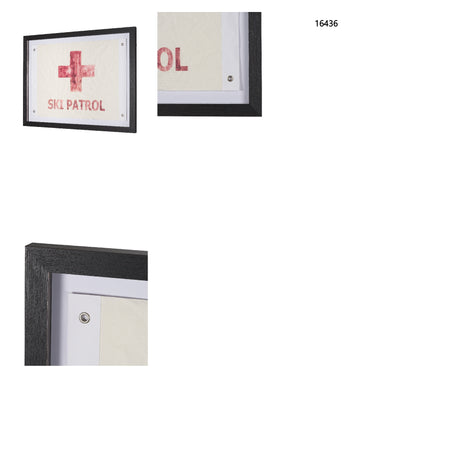 Ski Patrol by Mercana Studio Hand-Embellished Textured Framed Artwork Matted under Glass from Mercana - Luna Furniture