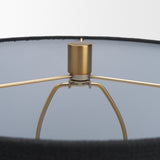 Aura Gray-Black Marble w/ Brass Table Lamp