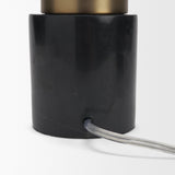 Aura Gray-Black Marble w/ Brass Table Lamp