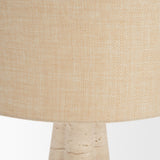 Sena Travertine Tapered Column Table Lamp from Mercana - Luna Furniture