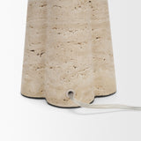 Sena Travertine Tapered Column Table Lamp from Mercana - Luna Furniture