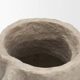 Jiya 12" Natural Ardi Paper Mache Double Handle Pot from Mercana - Luna Furniture