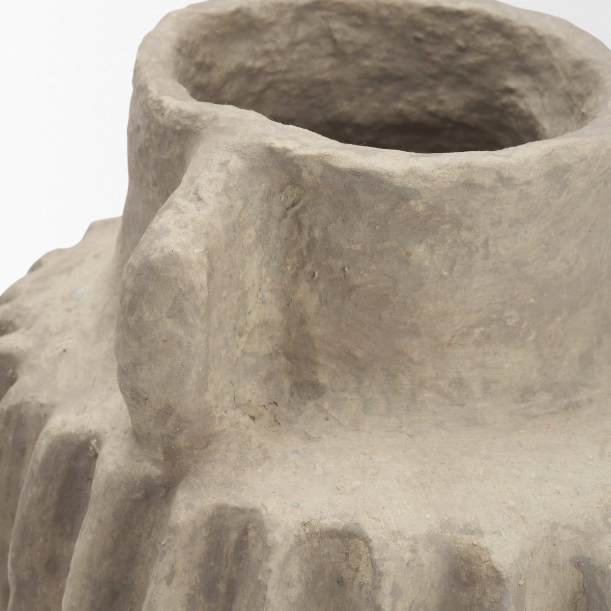 Jiya 12" Natural Ardi Paper Mache Double Handle Pot from Mercana - Luna Furniture