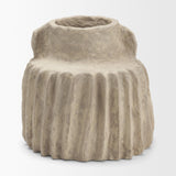 Jiya 12" Natural Ardi Paper Mache Double Handle Pot from Mercana - Luna Furniture