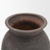 Creta Black Scalloped Terracotta Planter Vase from Mercana - Luna Furniture