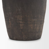 Creta Black Scalloped Terracotta Planter Vase from Mercana - Luna Furniture