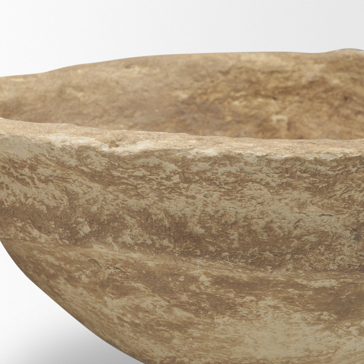 Samar Beige Paper Mache Decorative Bowls