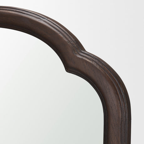Ellwood Medium-Dark Brown Wood Framed Heritage Wall Mirror from Mercana - Luna Furniture
