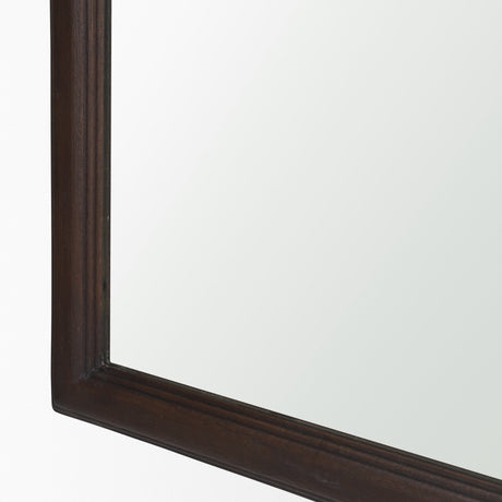Ellwood Medium-Dark Brown Wood Framed Heritage Wall Mirror from Mercana - Luna Furniture