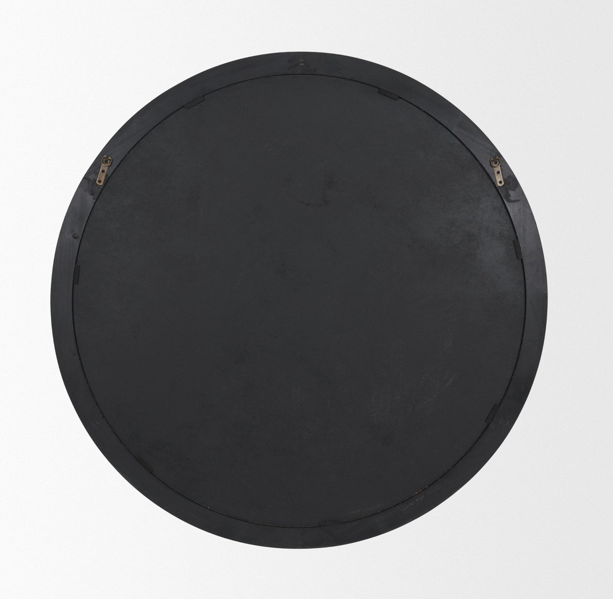Bramwell 48" Dark Brown Wood Framed Heritage Round Wall Mirror from Mercana - Luna Furniture