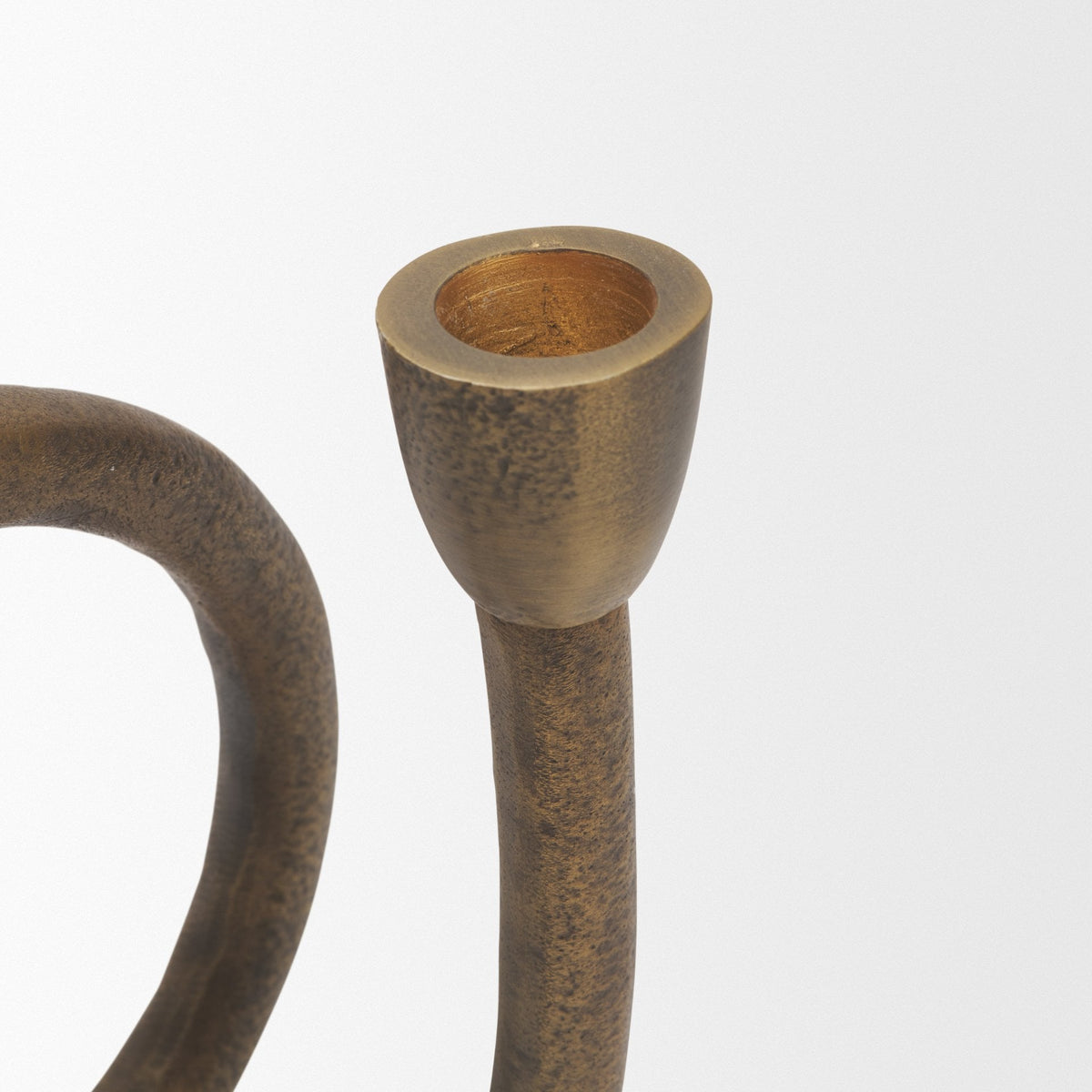 Serpens Brass Metal Large Candleholder