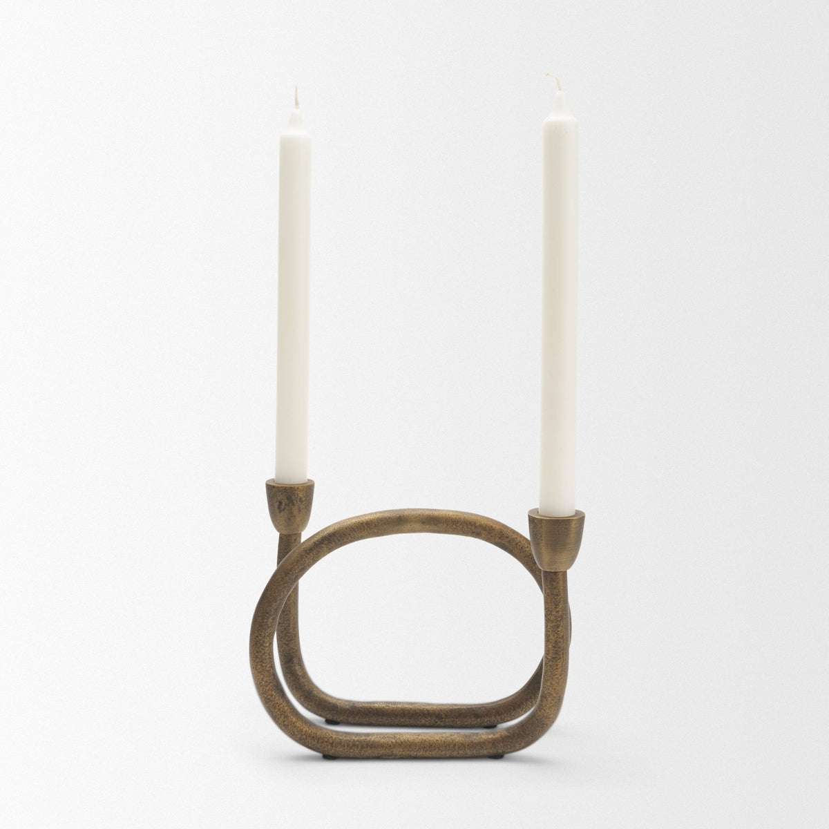 Serpens Brass Metal Large Candleholder