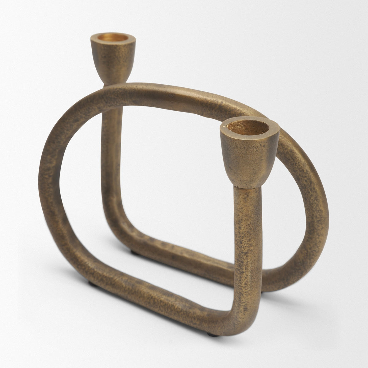 Serpens Brass Metal Large Candleholder