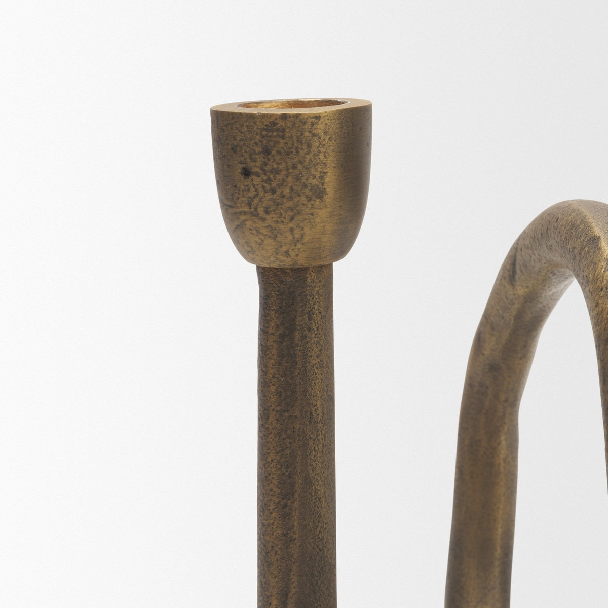 Serpens Brass Metal Narrow Candleholder